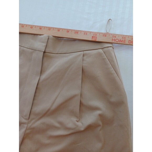 Anthropologie Exquise NWT high rise rolled hem pleated chino pants S minimalist - Picture 12 of 15
